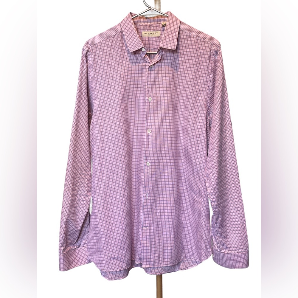 Burberry London | Men’s Tailored Fit Cotton Plaid Button Front Shirt - M